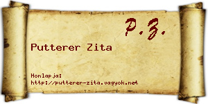 Putterer Zita névjegykártya